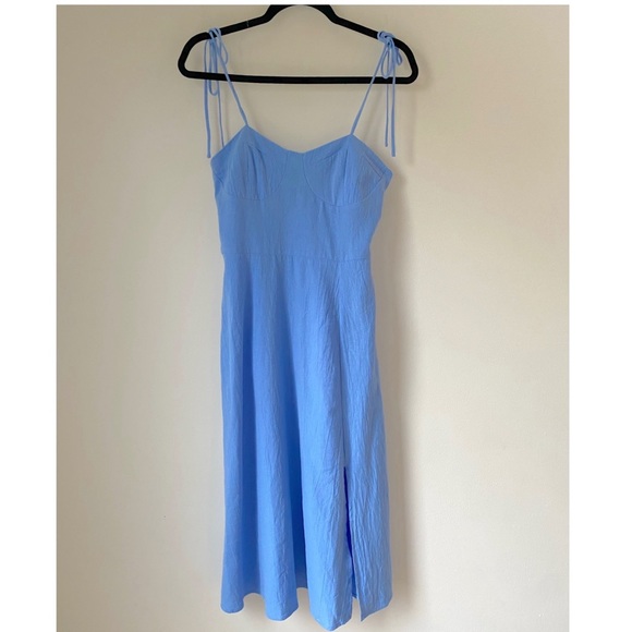 CIDER Light Blue Corset Midi Dress Med - Picture 2 of 12